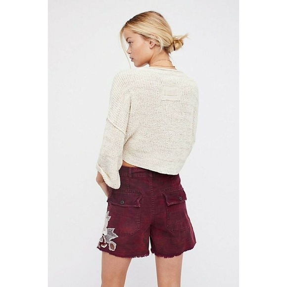New Free People Embroidered Scout Short Size 0 - Picture 3 of 5